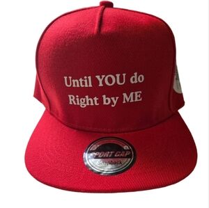 Maga Red Snapback Cap with White Text